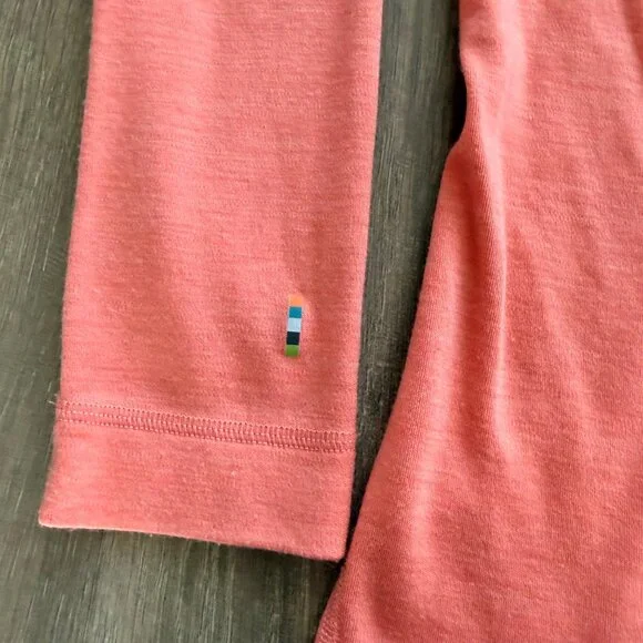Smartwool Merino Base Layer 1/4 Zip - Orange / Size Large - Picture 5 of 10